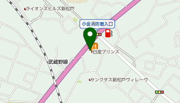 [EV]日産プリンス千葉販売(株) 新松戸店の地図画像