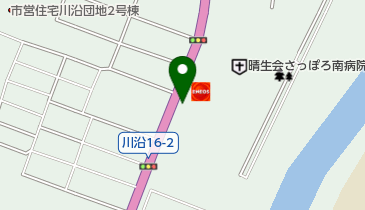 [EV]北海道エネルギー(株) ENEOS Dr.Driveチャレンジ川沿SS (ショッピングプラザ川沿内)の地図画像