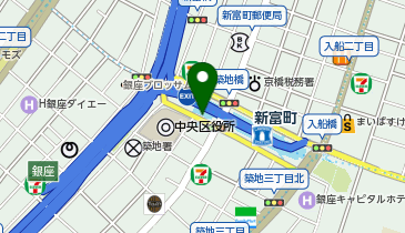 [EV]東京都中央区 中央区役所 附属駐車場の地図画像