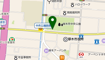 [EV]タイムズ24(株) タイムズ厚木中央公園地下駐車場の地図画像