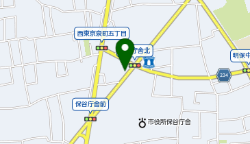 [EV]西東京市・パーク24(株) タイムズ西東京市役所保谷庁舎第2駐車場の地図画像