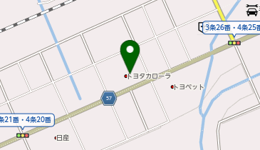 [EV]トヨタカローラ旭川(株) 深川店の地図画像