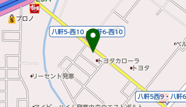 [EV]AGHトヨタ札幌(株) 八軒店 (カローラ札幌)の地図画像