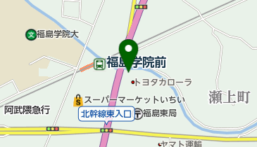 [EV]トヨタカローラ福島(株) 鎌田店の地図画像