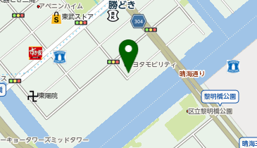 [EV]トヨタモビリティ東京(株) 中央勝どき店 (東京カローラ)の地図画像