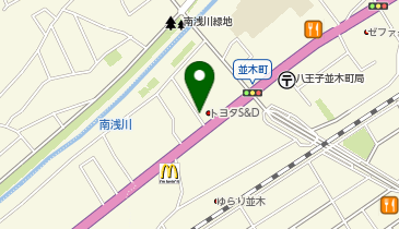 [EV]トヨタS&D西東京(株) 八王子店 (西東京カローラ)の地図画像