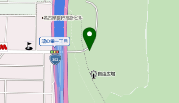 自由広場北トイレの地図画像