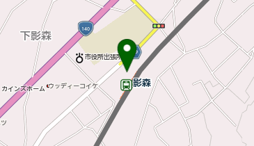 影森地内観光公衆トイレの地図画像