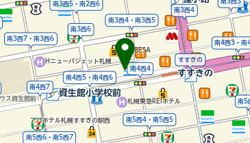 餃子の山岡家すすきの店の地図画像