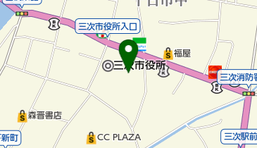 三次市役所 東館1F ロビーの地図画像