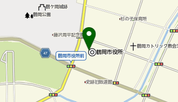 鶴岡市役所 1階市民ホールの地図画像