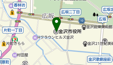 金沢市役所の地図画像