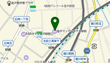 金沢マンテンホテル駅前の地図画像