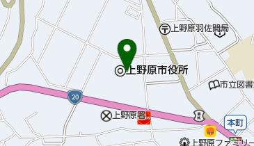 上野原市役所・文化ホールの地図画像