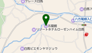 白馬八方温泉 ホテル五龍館の地図画像