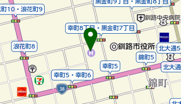 釧路プリンスホテルの地図画像