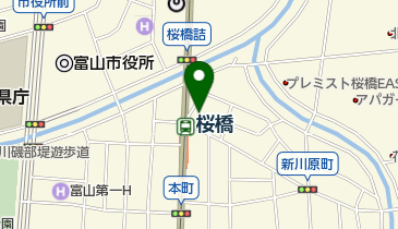 富山マンテンホテルの地図画像