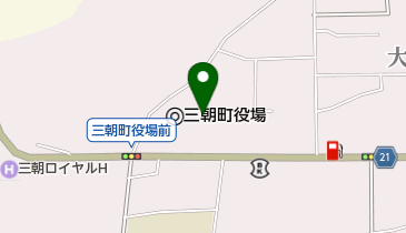 三朝町役場の地図画像