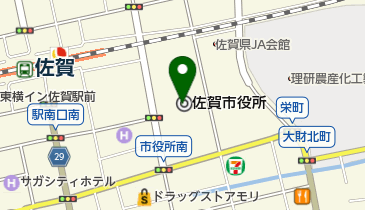 佐賀市役所の地図画像