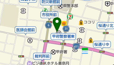 甲府市役所 本庁舎1階市民コミュニティホール(市民プラザ)の地図画像