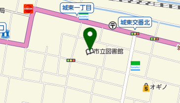 甲府市役所 市立甲府図書館の地図画像