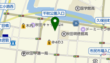 秋田市にぎわい交流館の地図画像