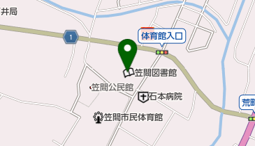 笠間図書館の地図画像