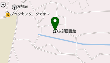 笠間市立友部図書館の地図画像