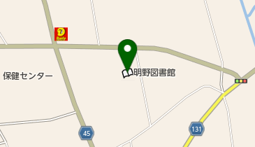 筑西市立明野図書館の地図画像