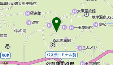 草津温泉の中心地・湯畑前 湯の香本舗の地図画像