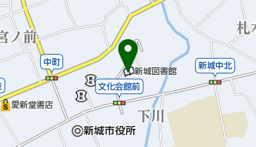 新城図書館1階の地図画像