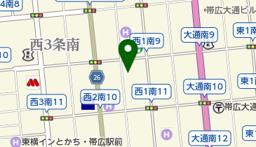 帯広はげ天 本店の地図画像