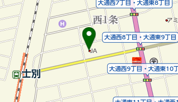 士別市生涯学習情報センター「いぶき」の地図画像