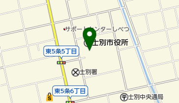 士別市役所の地図画像