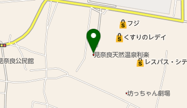 見奈良天然温泉 利楽の地図画像