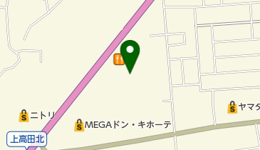 よろこびの街100万ドル高田店の地図画像