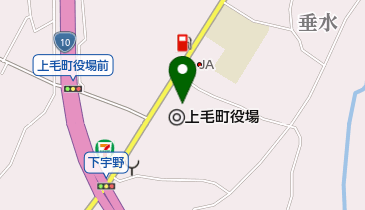 上毛町役場の地図画像