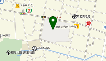 甲府市役所 甲府市総合市民会館 控室の地図画像