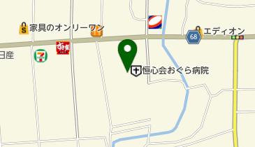 ヤマザキYショップおぐら病院店の地図画像