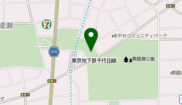 東綾瀬公園 駐車場の地図画像