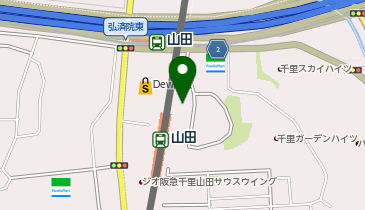 吹田市立子育て青少年拠点夢つながり未来館の地図画像