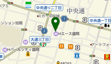 ホテルエース盛岡の地図画像