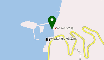 うみたま体験パーク「つくみイルカ島」の地図画像