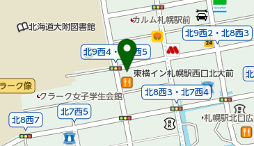 東横イン札幌駅西口北大前の地図画像