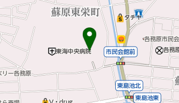 公立学校共済組合 東海中央病院 宿泊ドック棟の地図画像