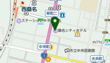 桑名シティホテル 全客室の地図画像