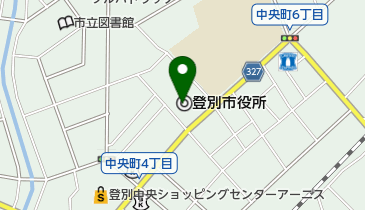 登別市役所の地図画像