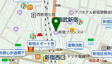 新宿プリンスホテル (B1F フロントロビー付近)の地図画像