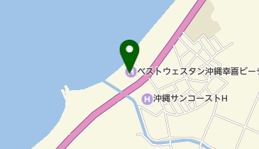 マリンスポーツ・ビーチビアガーデン ウィードビーチの地図画像