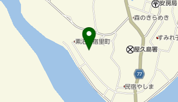 屋久島の民宿 水明荘の地図画像